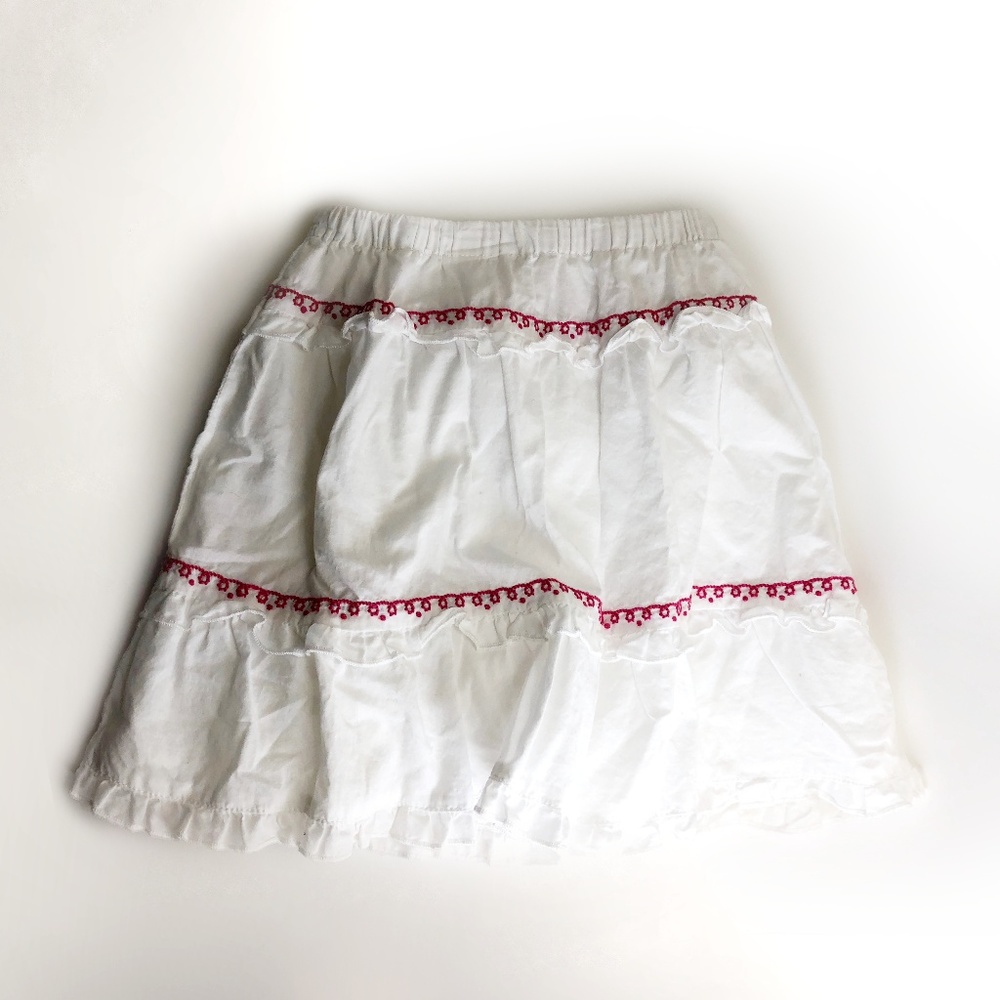 Toddler Girls White Peasant Skirt
